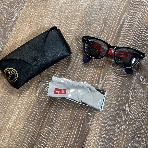 Ray-Ban Black and Red Sunglasses - Picture 1 of 12